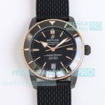 GF Swiss Copy Breitling Superocean Heritage V2 2824 Watch Black Face Rubber Strap 